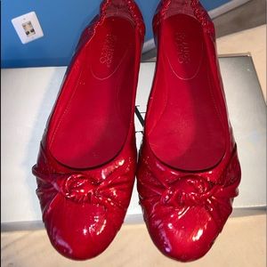 Red Patent Ballet Flats